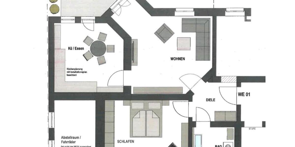 Erdgeschoßwohnung Augsburg Pfersee - 2 Zimmer, 66 m&sup2;, 1.450&euro; | Angebot:25961680