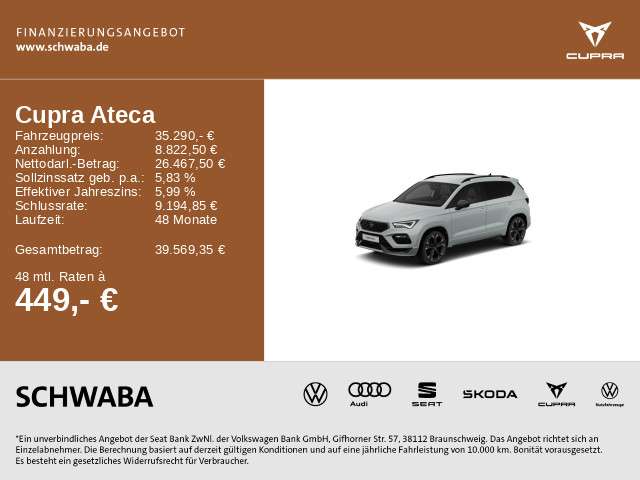 Cupra Ateca 30.800 km 35.290 &euro; Gersthofen 86368
