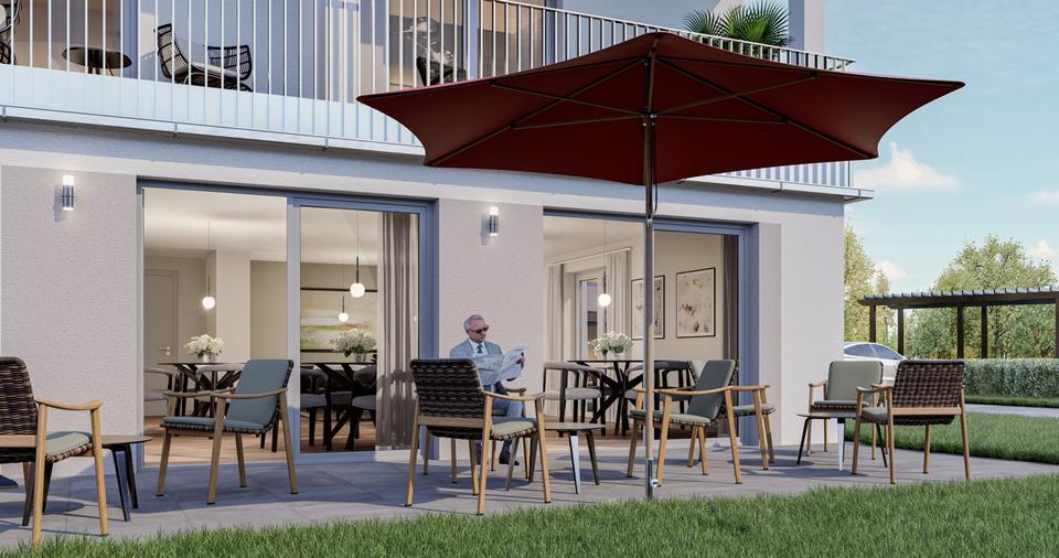 Ihr neues Zuhause wartet: Erstbezug – 3-Zimmer-EG-Wohnung mit Terrasse im Betreuten Wohnen! 3 zimmer