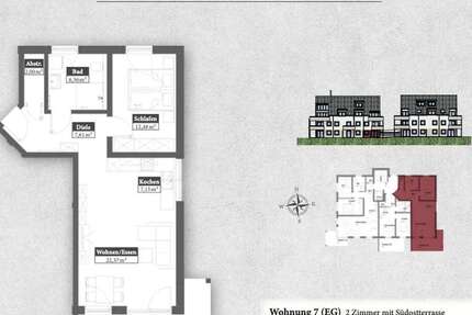 Wohnung Mering - 2 Zimmer, 66 m&sup2;, 425.000&euro; | Angebot:25541325