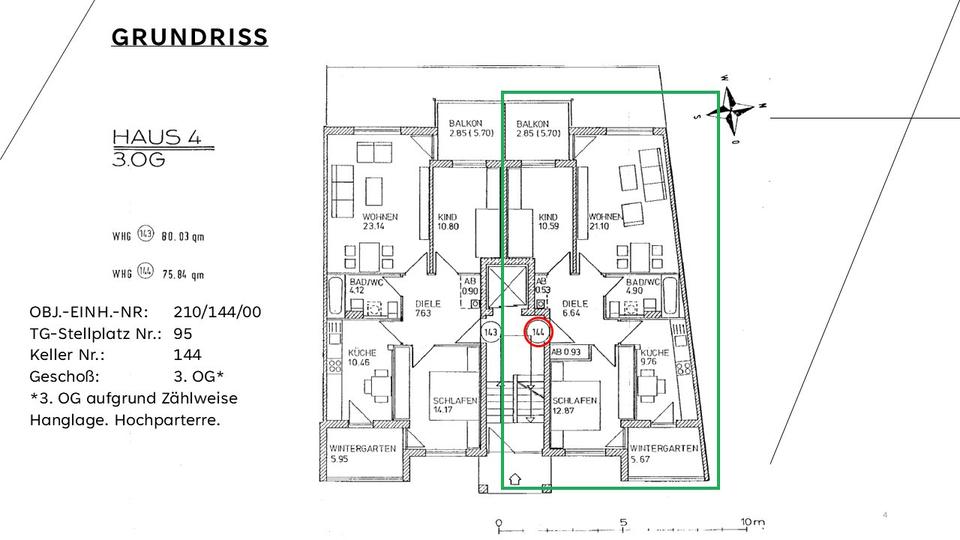 Etagenwohnung Neusäß - 3 Zimmer, 76 m&sup2;, 329.000&euro; | Angebot:26385719