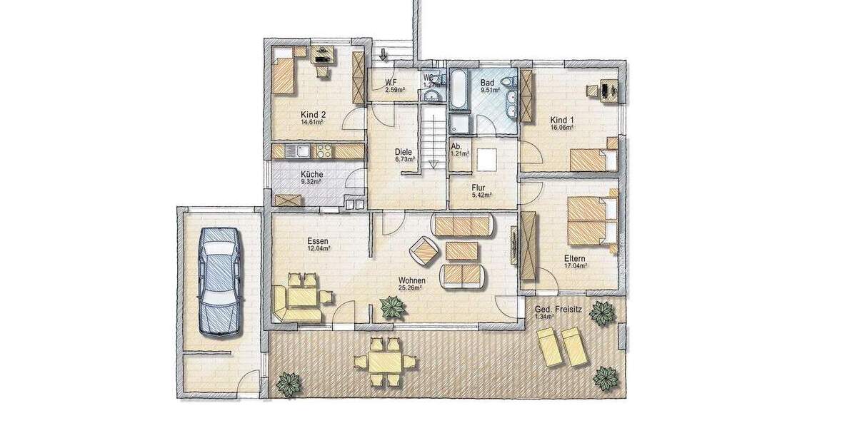 Einfamilienhaus Mering - 5 Zimmer, 145 m&sup2;, 939.000&euro; | Angebot:25228346