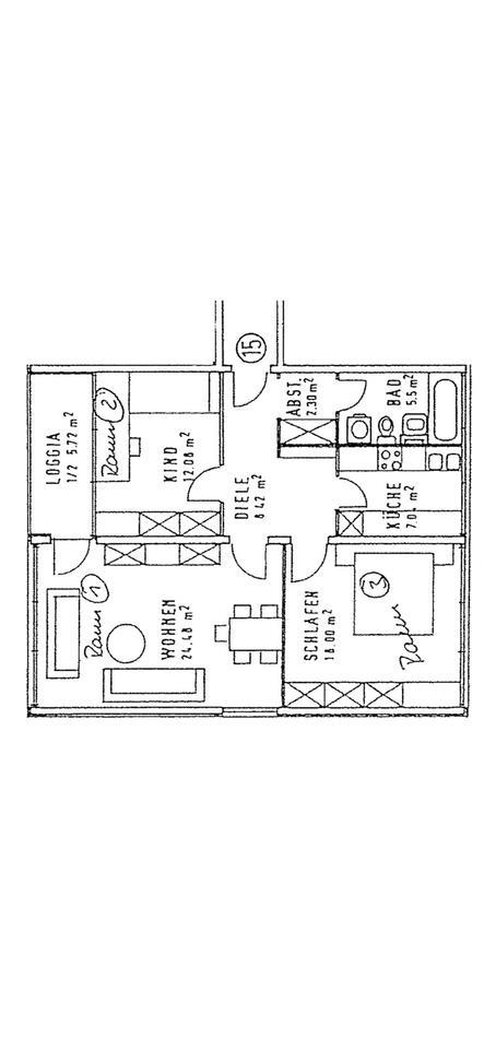 Moderne 3-Zimmer-Wohnung Provisionsfrei