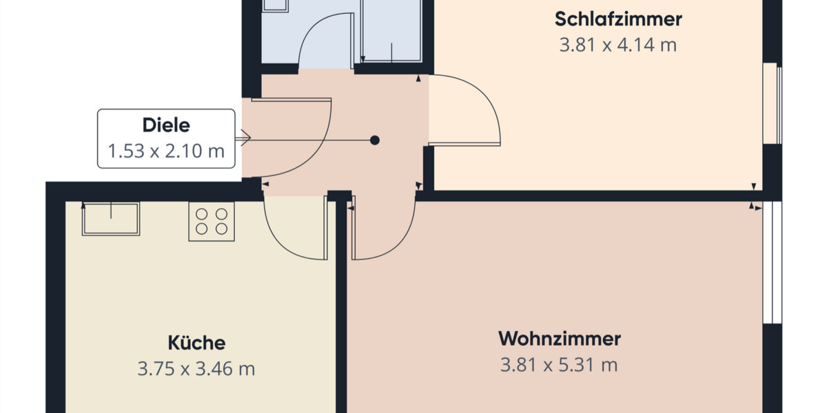Etagenwohnung Augsburg Lechhausen - 1 Zimmer, 51 m&sup2;, 215.000&euro; | Angebot:25688376