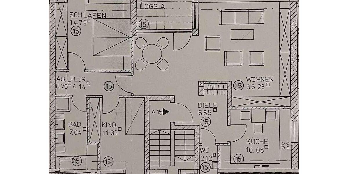 Dachgeschoßwohnung Augsburg Bergheim - 3 Zimmer, 94 m&sup2;, 499.000&euro; | Angebot:26824421