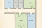 Hochparterre Augsburg Bergheim - 4 Zimmer, 67 m&sup2;, 500&euro; | Angebot:26580885