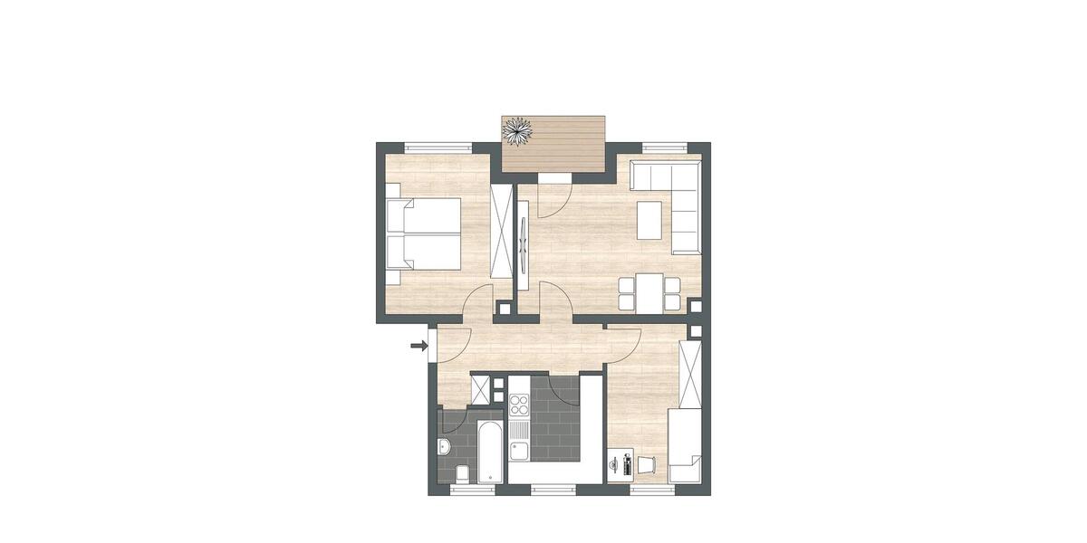 Erdgeschoßwohnung Königsbrunn - 3 Zimmer, 65 m&sup2;, 1.170&euro; | Angebot:25891926