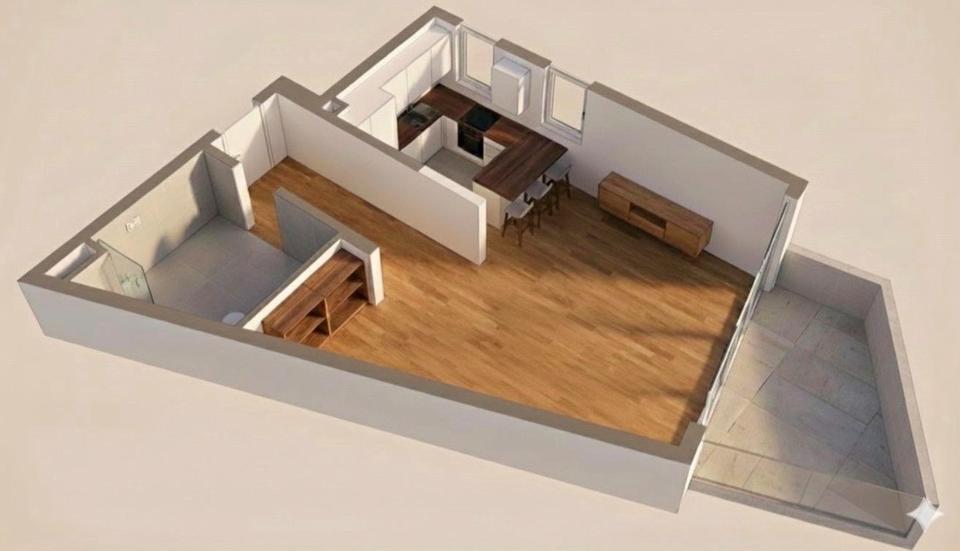 Etagenwohnung Neusäß - 1 Zimmer, 42 m&sup2;, 977&euro; | Angebot:25329691