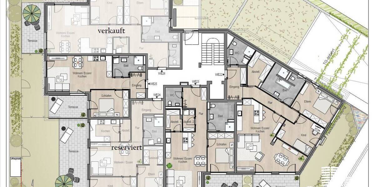 Erdgeschoss Neubau! 2-ZKB in Leitershofen! Leben im Grünen und doch so Stadt nah! 2 zimmer