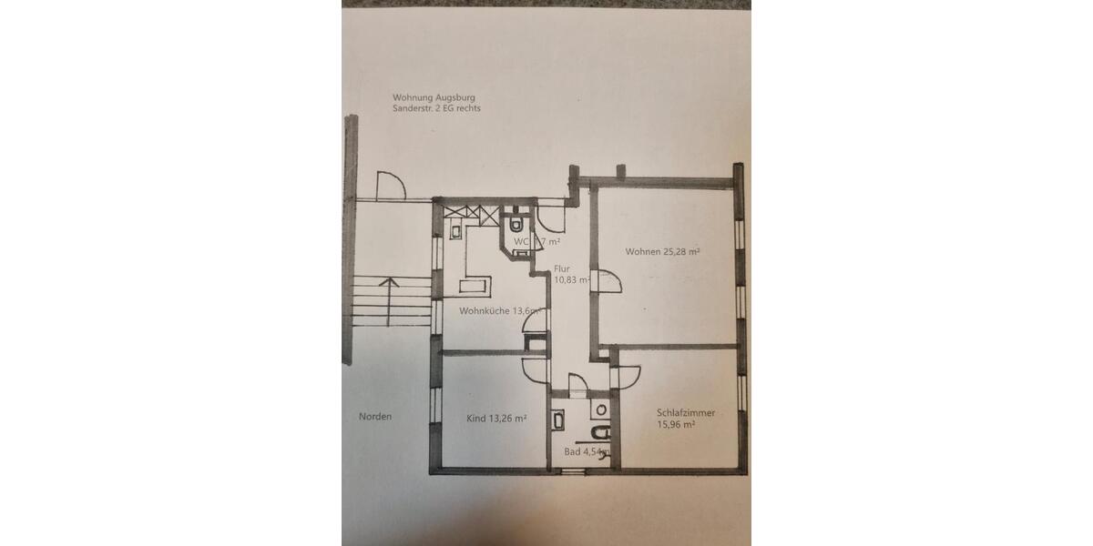 Hochparterre Augsburg Universitätsviertel - 3 Zimmer, 87 m&sup2;, 352.000&euro; | Angebot:26818599
