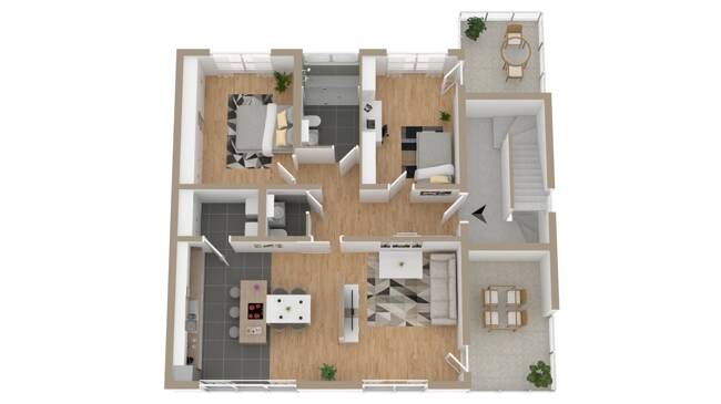 Etagenwohnung Merching - 3 Zimmer, 92 m&sup2;, 554.900&euro; | Angebot:25705220