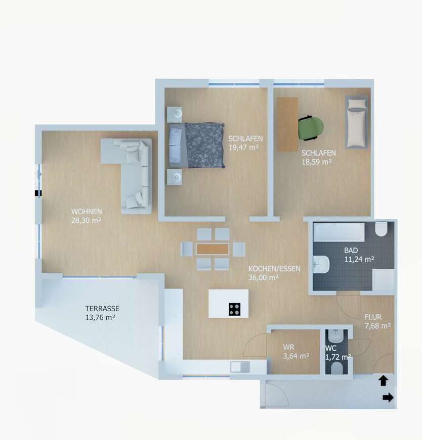Wohnung zum Mieten in Merching Steinach bei Mering 1.530 € 133 m² 3 zimmer