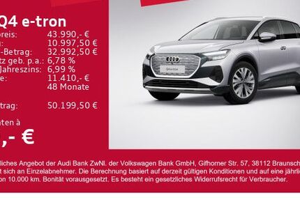 Audi Q4 e-tron 6.151 km 43.990 &euro; Gersthofen 86368