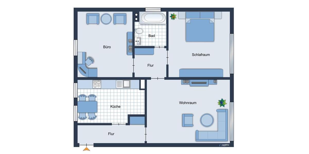 Etagenwohnung Augsburg Oberhausen - 3 Zimmer, 75 m&sup2;, 850&euro; | Angebot:25125163