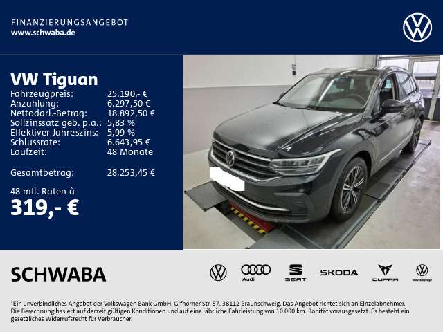 VW Tiguan 63.400 km 25.190 &euro; Gersthofen 86368
