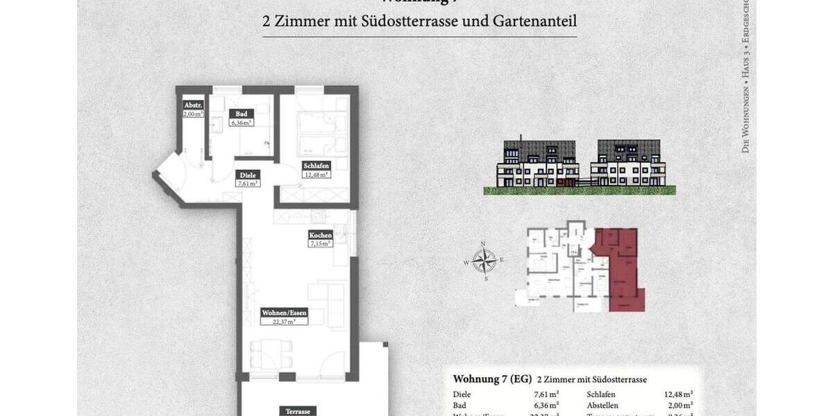Etagenwohnung Mering - 2 Zimmer, 66 m&sup2;, 425.000&euro; | Angebot:25479030