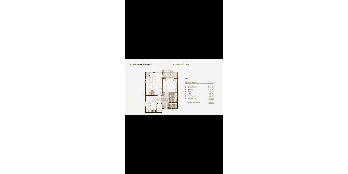 Etagenwohnung Augsburg Pfersee - 2 Zimmer, 74 m&sup2;, 345.000&euro; | Angebot:26259012