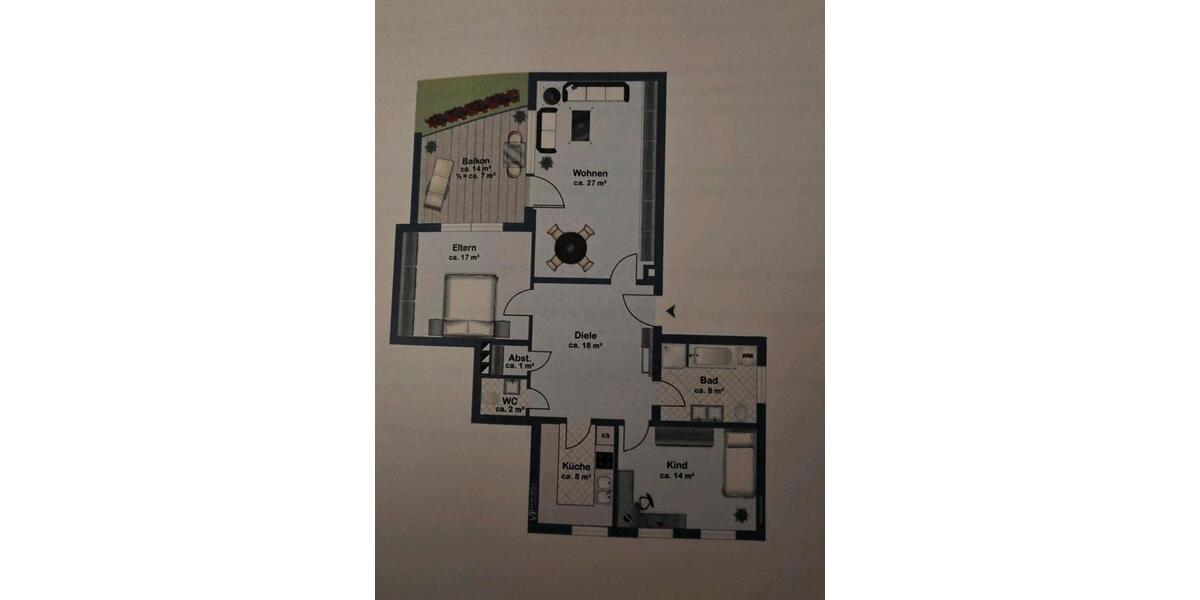 Etagenwohnung Stadtbergen - 3 Zimmer, 100 m&sup2;, 470.000&euro; | Angebot:25238014