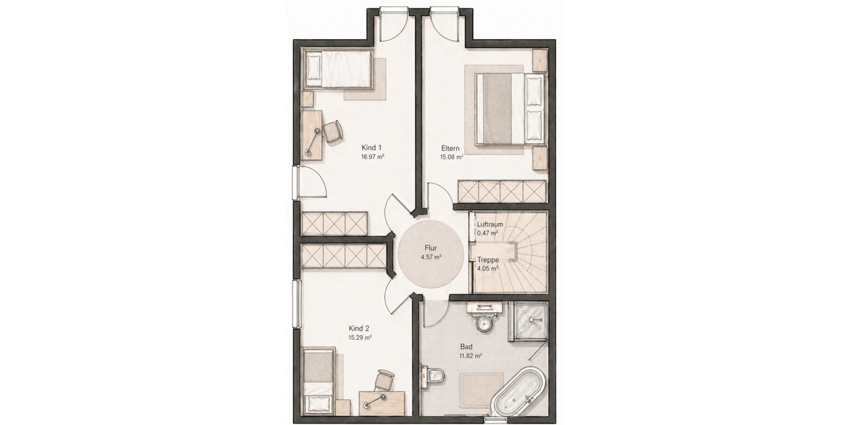 Doppelhaushälfte Aindling - 4 Zimmer, 125 m&sup2;, 580.000&euro; | Angebot:26826010