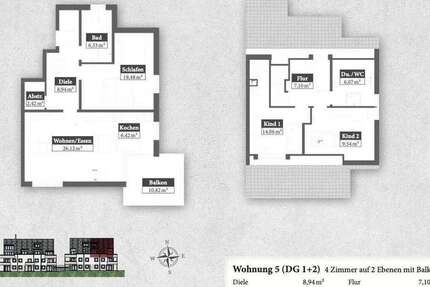 Wohnung Mering - 4 Zimmer, 112 m&sup2;, 699.000&euro; | Angebot:25541324