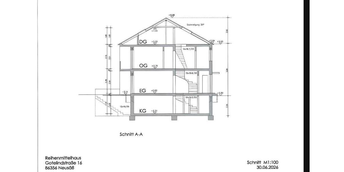 Reihenhaus Neusäß - 4 Zimmer, 106 m&sup2;, 435.000&euro; | Angebot:27083519