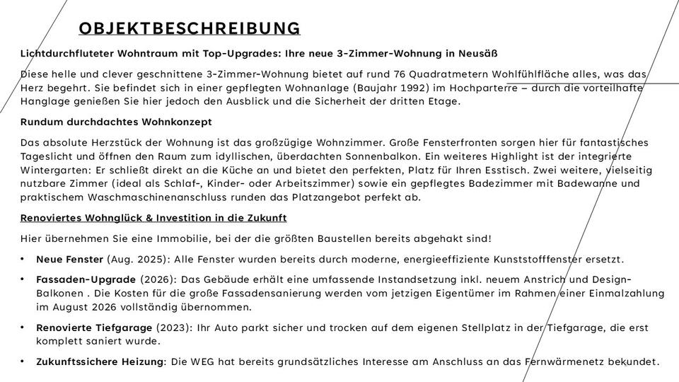 Etagenwohnung Neusäß - 3 Zimmer, 76 m&sup2;, 329.000&euro; | Angebot:26385719