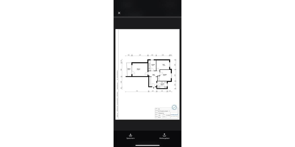 Etagenwohnung Augsburg Haunstetten-Siebenbrunn - 3 Zimmer, 82 m&sup2;, 382.500&euro; | Angebot:26134355