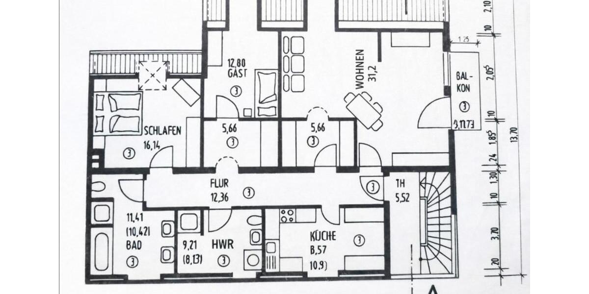 Etagenwohnung Neusäß - 3.5 Zimmer, 120 m&sup2;, 1.390&euro; | Angebot:25150970
