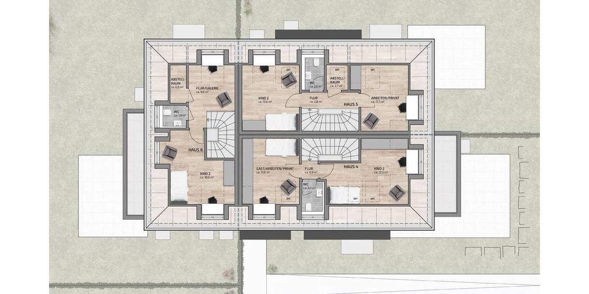 Reihenendhaus Augsburg Lechhausen - 4 Zimmer, 150 m&sup2;, 760.000&euro; | Angebot:26188013