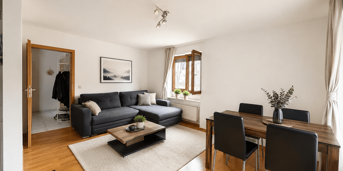Etagenwohnung Augsburg Haunstetten-Siebenbrunn - 2 Zimmer, 50 m&sup2;, 990&euro; | Angebot:26900829