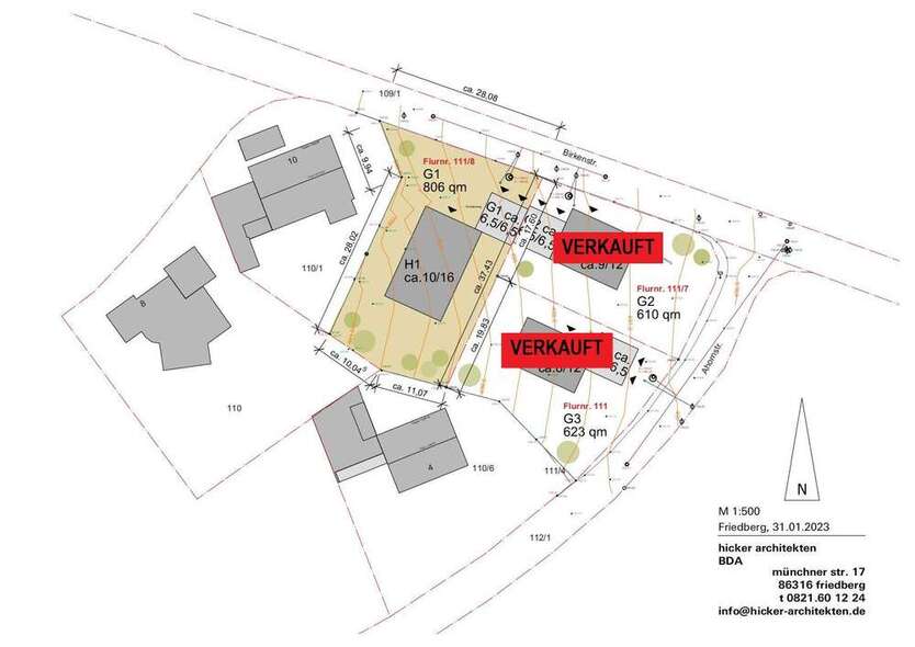 Grundstück zu verkaufen in Friedberg 640.000 € 806 m²