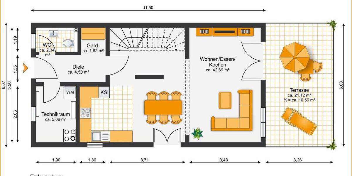 Doppelhaushälfte Villenbach / Hausen Hausen - 4 Zimmer, 118 m&sup2;, 451.490&euro; | Angebot:25741244