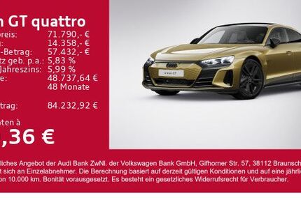 Audi e-tron GT 22.600 km 71.790 € Gersthofen 86368