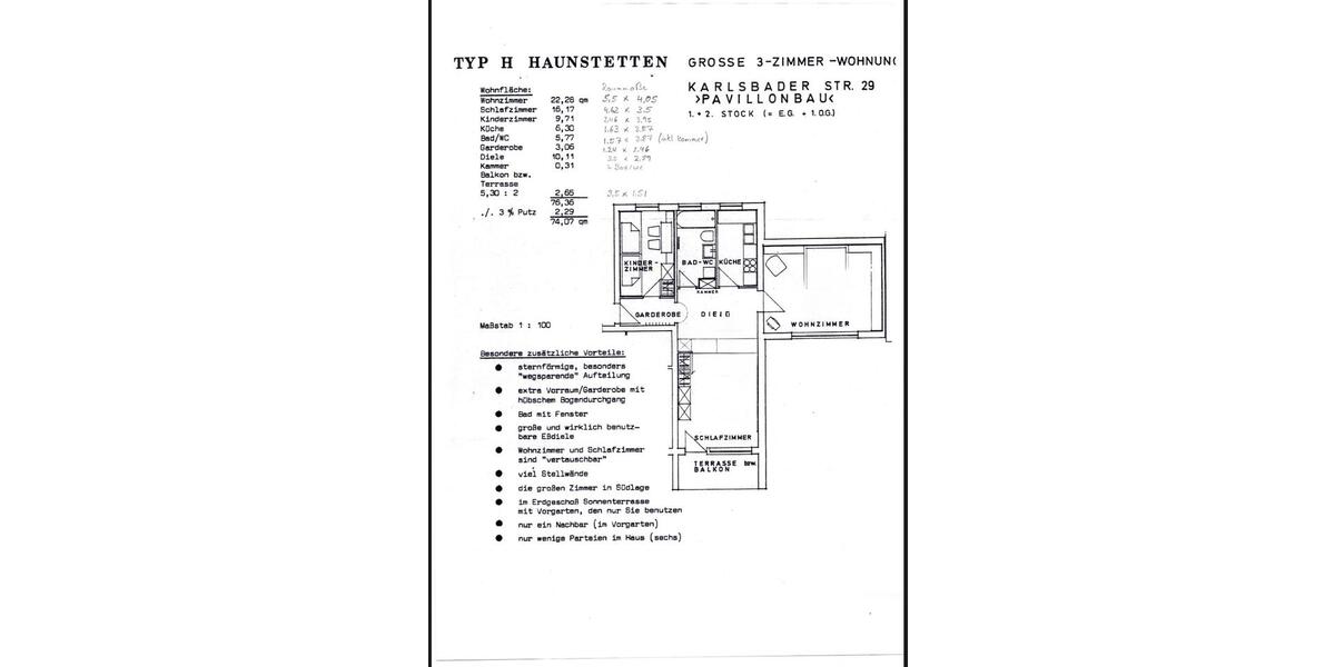 Etagenwohnung Augsburg Firnhaberau - 3 Zimmer, 74 m&sup2;, 323.000&euro; | Angebot:25270414