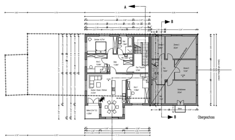 Etagenwohnung Jesenwang - 4 Zimmer, 109 m&sup2;, 1.690&euro; | Angebot:26537151
