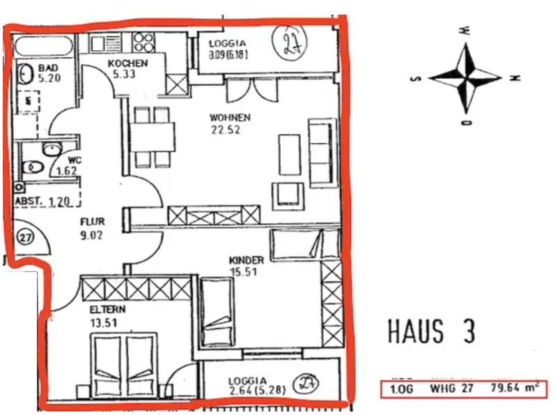 Etagenwohnung Gersthofen - 3 Zimmer, 80 m&sup2;, 355.000&euro; | Angebot:26749805