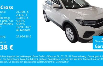 VW T-Cross 6.499 km 21.190 € Gersthofen 86368