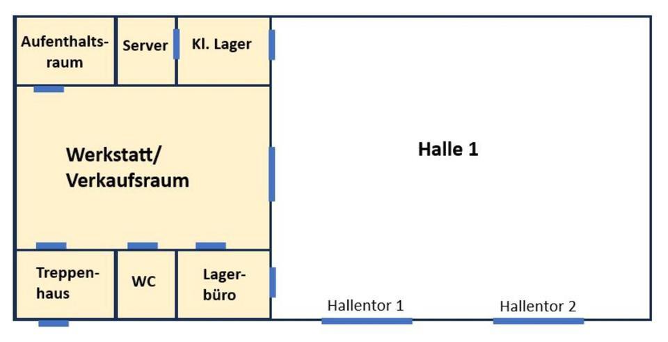 Halle für Produktion, Fertigung, Montage, Lager, Versand, Handel