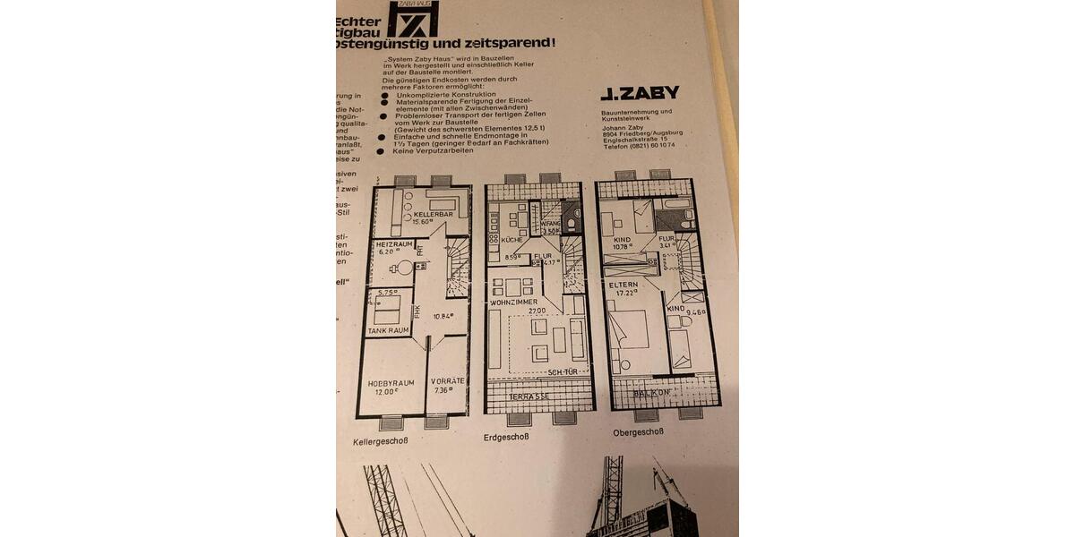 Reihenhaus Friedberg - 4 Zimmer, 110 m&sup2;, 499.000&euro; | Angebot:24444243