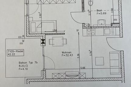 Wohnung Augsburg Bärenkeller - 2 Zimmer, 42 m&sup2;, 260.000&euro; | Angebot:24534171