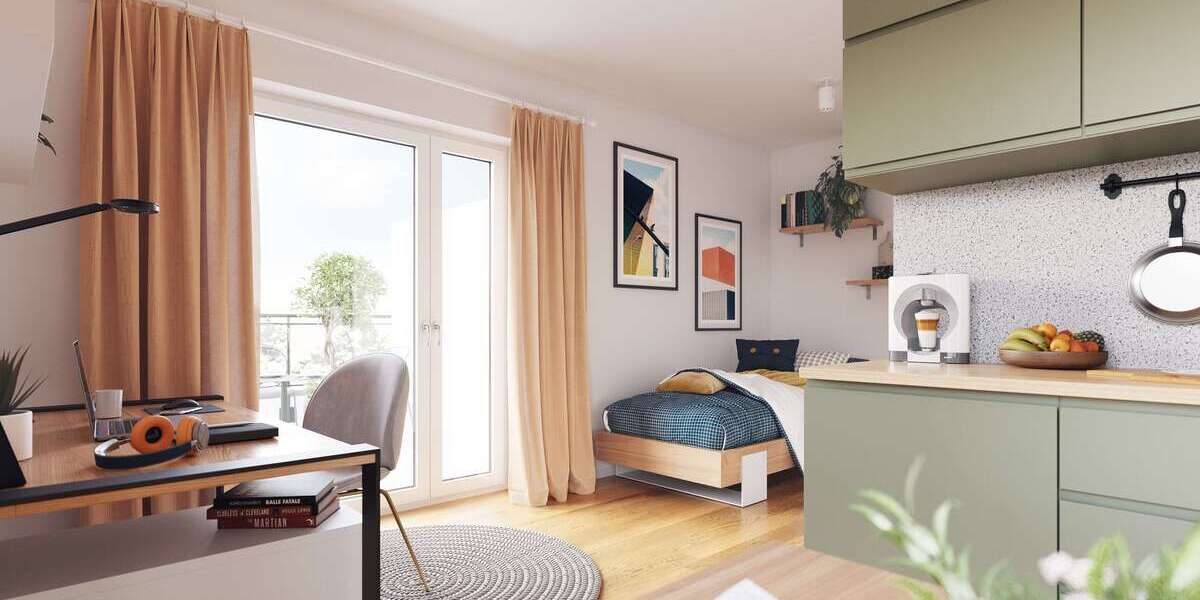 Etagenwohnung Augsburg Antonsviertel - 1 Zimmer, 22 m&sup2;, 498&euro; | Angebot:24109893
