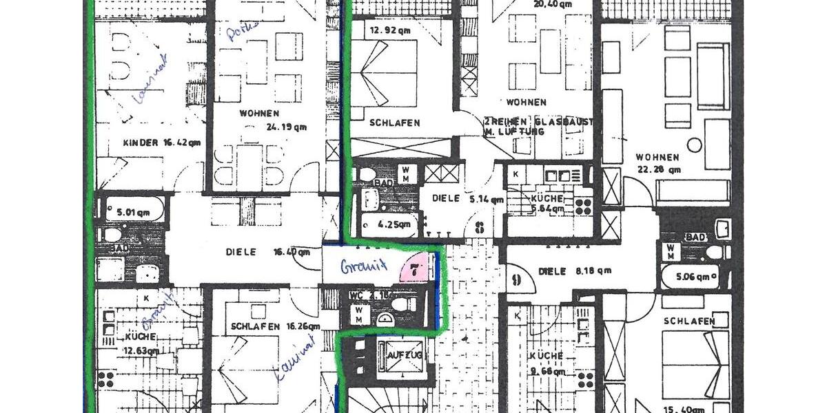 Etagenwohnung Augsburg Oberhausen - 3 Zimmer, 100 m&sup2;, 1.400&euro; | Angebot:26321387