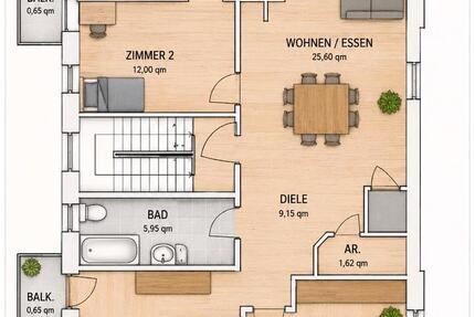 Wohnung Augsburg Pfersee - 4.5 Zimmer, 96 m&sup2;, 469.000&euro; | Angebot:27120291