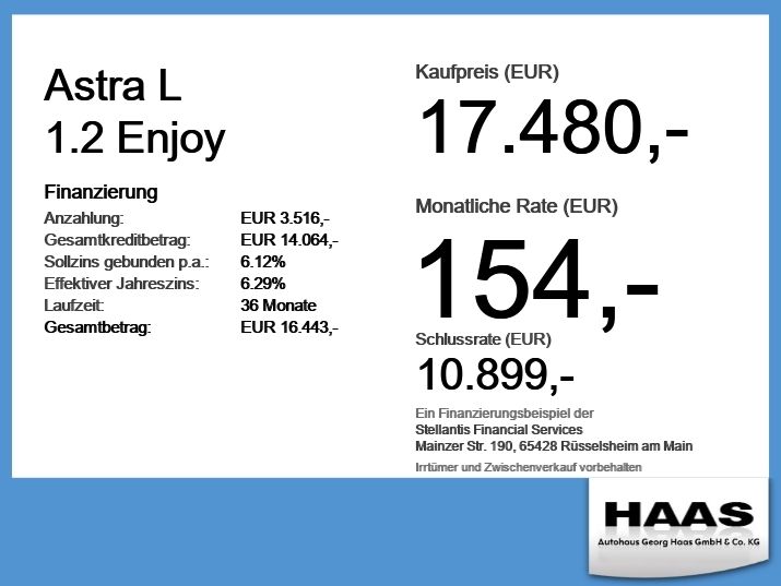 Opel Astra 19.700 km 17.480 &euro; Augsburg 86159