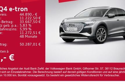 Audi Q4 e-tron 5.504 km 44.890 &euro; Gersthofen 86368