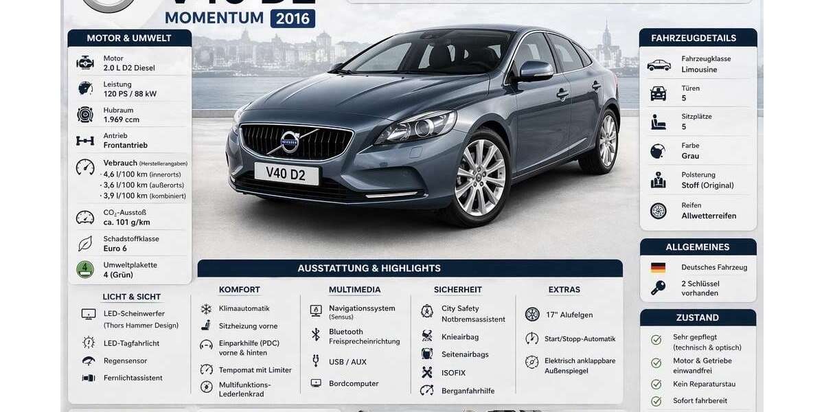 Volvo V40 127.000 km 12.500 &euro; Augsburg 86159