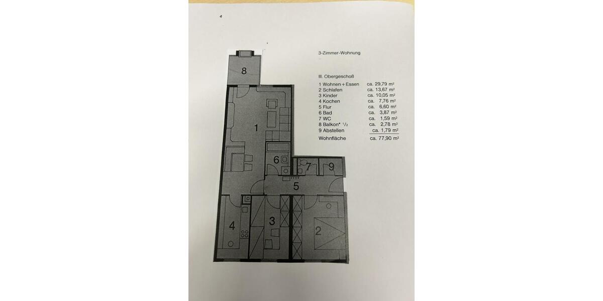 Etagenwohnung Augsburg Hochzoll - 3 Zimmer, 78 m&sup2;, 360.000&euro; | Angebot:26445678