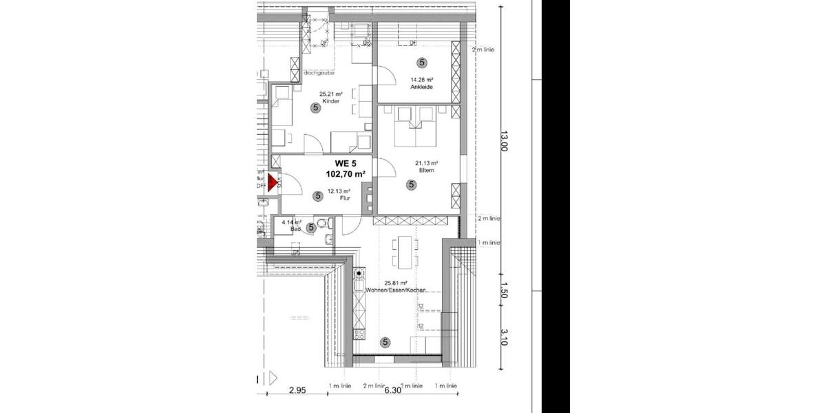 Dachgeschoßwohnung Gachenbach - 4 Zimmer, 107 m&sup2;, 1.200&euro; | Angebot:26263122