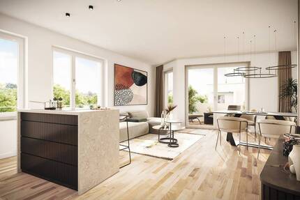 Großartig geschnittene 3-Zimmer-Gartenwohnung mit zwei Terrassen & En-Suite-Bad 3 zimmer