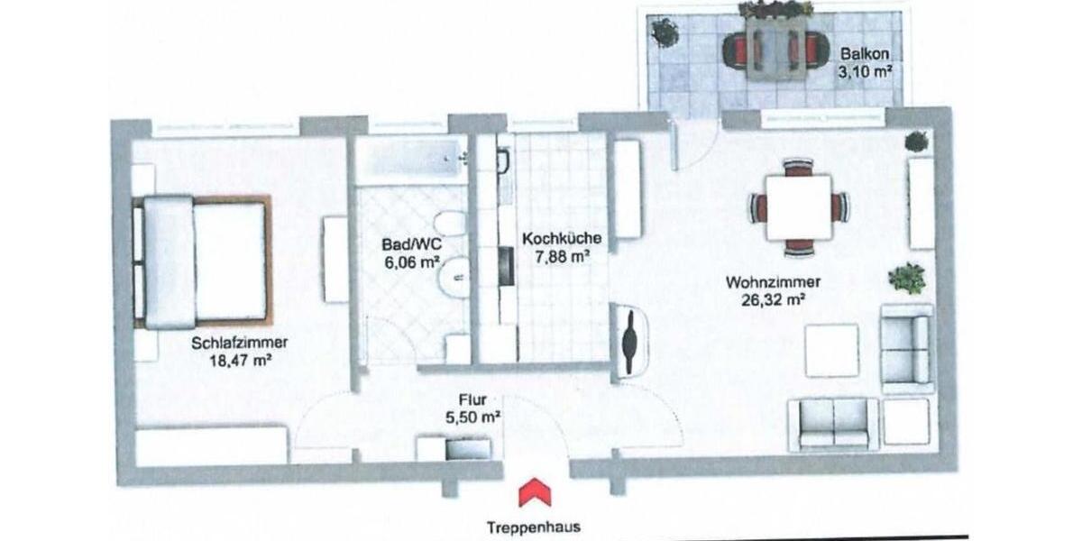 Eigentumswohnung in Kissing 67qm !! provisionsfrei !! 2 zimmer